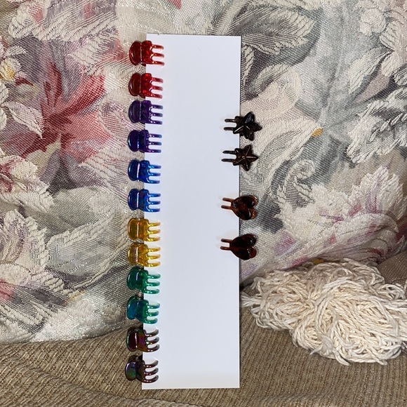 ❤️💛💙💜💚NWOT Brand New 16 Colorful Mini Hair Clips - Picture 2 of 5